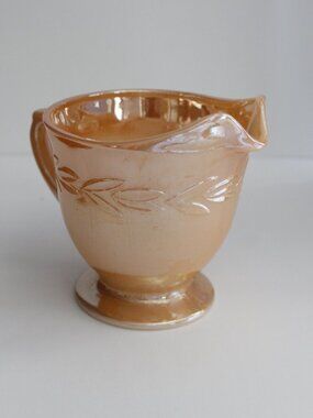 Vintage Fire King Peach Lustre Creamer